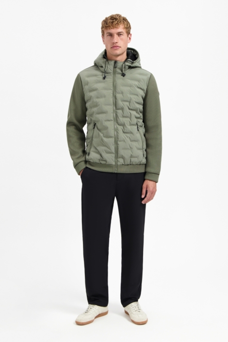 NO-EXCESS jacket short fit sealed hooded knit